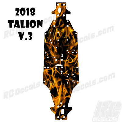 Arrma Talion 6S BLX (2018) (V3) Chassis Protector - Orange Flames 