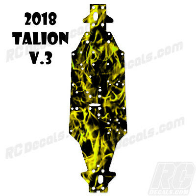 Arrma Talion 6S BLX (2018) (V3) Chassis Protector - Yellow Flames 