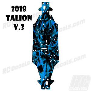 Arrma Talion 6S BLX (2018) (V3) Chassis Protector - Flames Blue 