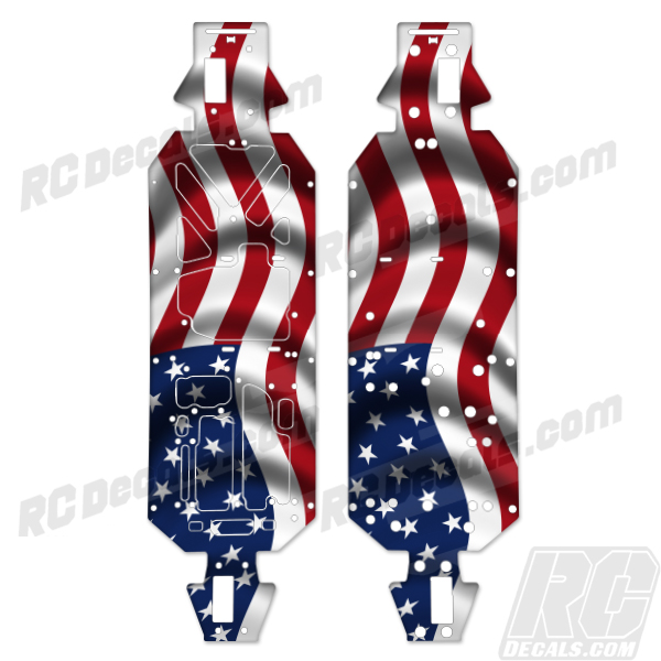 Losi 5ive-T Chassis Protector Decal Kit - American Flag five, 5ive-t,five, t